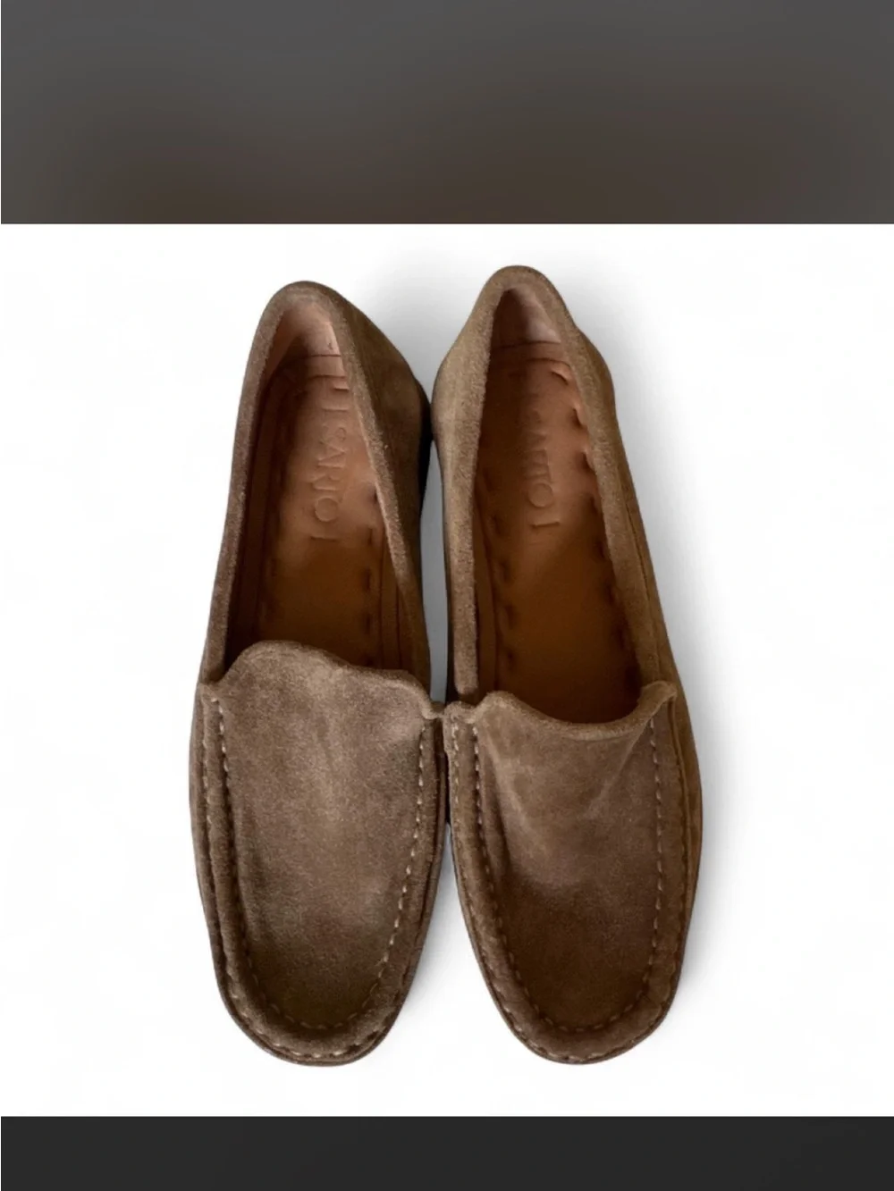 Franco Sarto Women’s Suede Loafers in Taupe